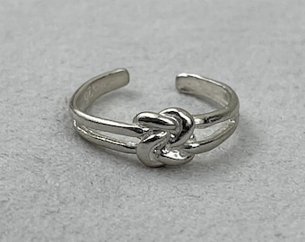 Knot Toe Ring • 925 sterling silver toe ring • Adjustable Toe Ring • Solid Toe Ring •Little Finger Ring • Pinky Ring • Knuckle Ring