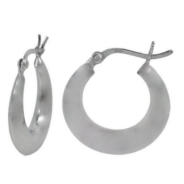 smooth round shape hoop earrings • 925 sterling silver earrings • sterling silver hoops • small hoops • hoops for women •gift for girlfriend