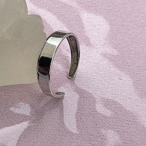 925 Sterling Silver Toe Ring Adjustable Toe Ring image 1