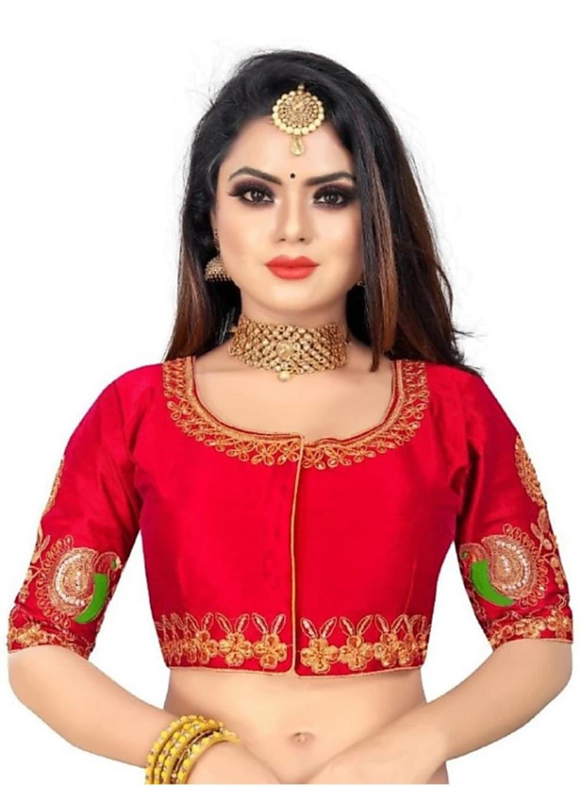 New designer blouse with zari and embroidery work saree  etsy