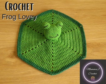 Crochet Rana Lovey, Patrón de Ganchillo Rana Lovey, Crochet Lovey Patrón PDF, DESCARGA INSTANTÁNEA