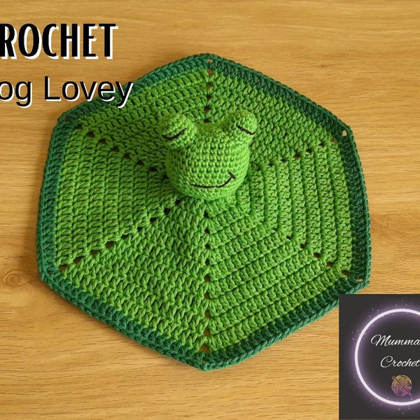 Crochet Frog Lovey, Crochet Pattern Frog Lovey, Crochet Lovey PDF Pattern, INSTANT DOWNLOAD