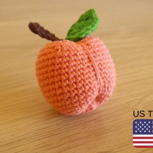 Crochet Peach Pattern, Peach Crochet Pattern, Crochet Peach Fruit, PDF Pattern, INSTANT DOWNLOAD