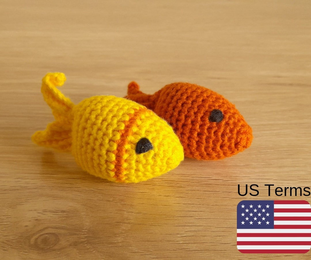 Crochet Fish Cat Toy Pattern, Crochet Fish Pattern, INSTANT DOWNLOAD Etsy