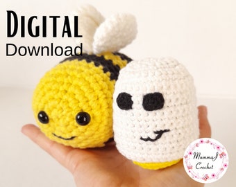 Crochet Pattern Boo Bee Costume, Crochet Ghost Bee Costume Pattern, INSTANT DOWNLOAD