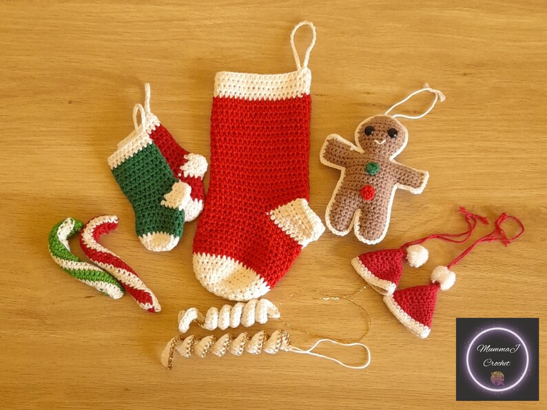 Crochet Santa Hat Ornament, Crochet Santa Hat Pattern, Crochet PDF Pattern INSTANT DOWNLOAD image 3