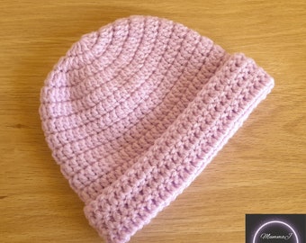 Crochet Baby Beanie Pattern | 6-12 Month Double Crochet Hat (PDF Download)