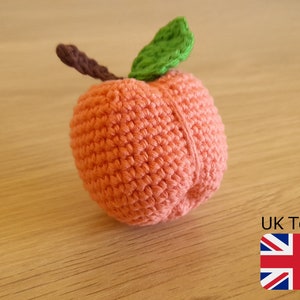 Uk Terms Crochet Peach Pattern, Peach Crochet Pattern, Crochet Peach Fruit, PDF Pattern, INSTANT DOWNLOAD