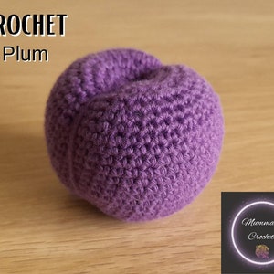 Crochet Plum Pattern, Plum Crochet Pattern, Crochet Plum PDF Pattern, INSTANT DOWNLOAD