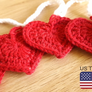 Crochet Heart Pattern, Heart Crochet Pattern, Crochet Heart Applique PDF Pattern, INSTANT DOWNLOAD