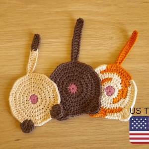 Crochet Pattern Cat Butt Coasters, Crochet Pattern Cat Butt Coasters PDF, INSTANT DOWNLOAD