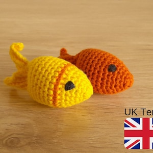UK Terms Crochet Fish Cat Toy Pattern, Crochet Fish Pattern, INSTANT DOWNLOAD