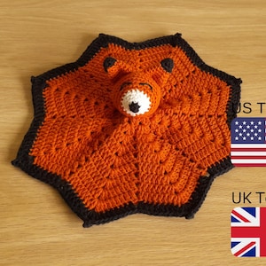 Crochet Pattern Fox Lovey, Crochet Fox Lovey PDF, Crochet Lovey Pattern Fox, INSTANT DOWNLOAD