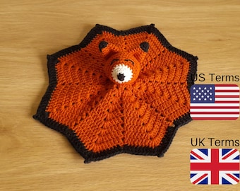Crochet Pattern Fox Lovey, Crochet Fox Lovey PDF, Crochet Lovey Pattern Fox, INSTANT DOWNLOAD