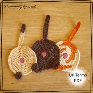 Crochet Cat Butt Coaster Pattern | Funny Mug Rug (UK Terms PDF)