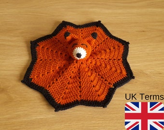 UK Crochet Pattern Fox Lovey, Crochet Fox Lovey Pdf, Crochet Lovey Pattern Fox, INSTANT DOWNLOAD