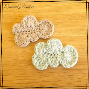 Crochet Cloud Appliqué Pattern | Easy Nursery Decor (PDF Download)