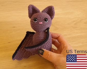 Crochet Bat Pattern PDF | Halloween Amigurumi Bat | Spooky Crochet Decor | Instant Download