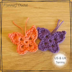 Crochet Butterfly Appliqué Pattern | Easy Motif (PDF Download)