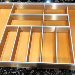 Custom Silverware  Drawer Organizer, 11 compartment organizer for silverware and utensils, 100% Custom to your specifications.