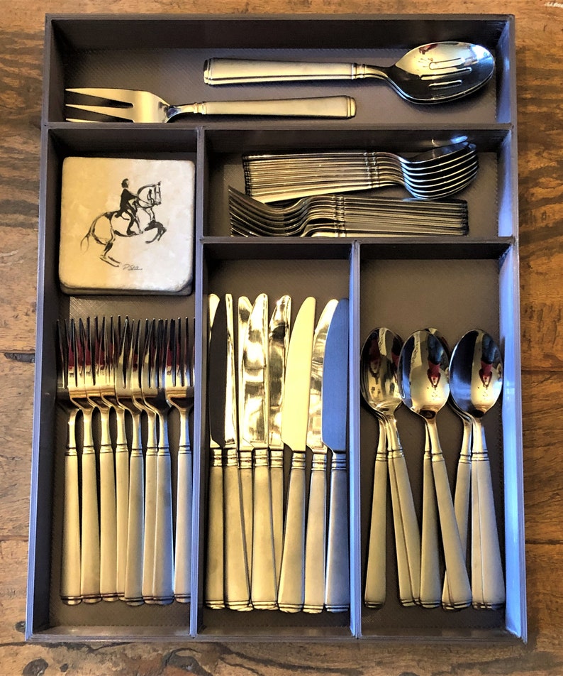 Custom Silverware Drawer Organizer 100 Custom we build your Etsy