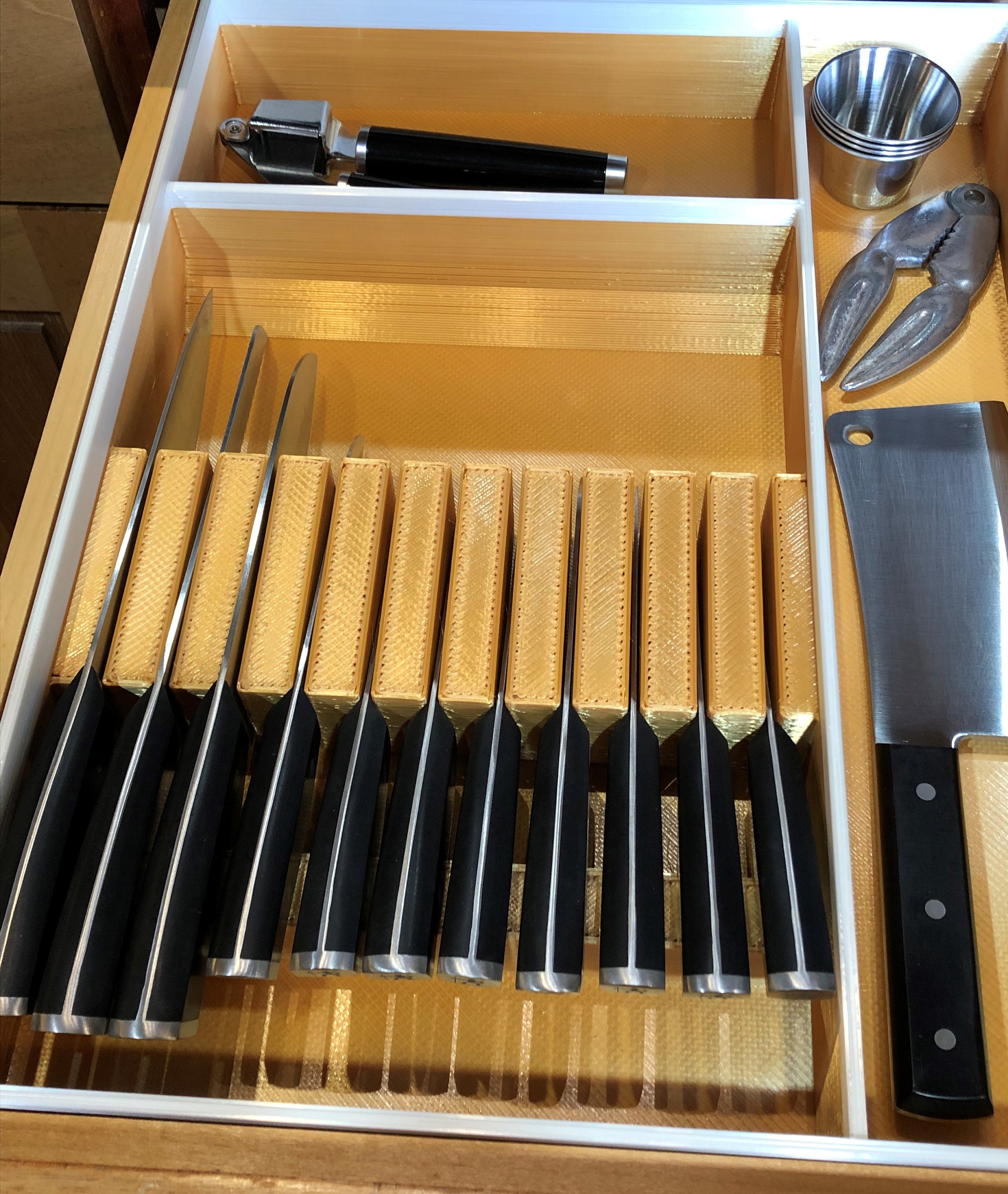 Custom Knife Block Drawer Organizer Chef's Knife block Etsy