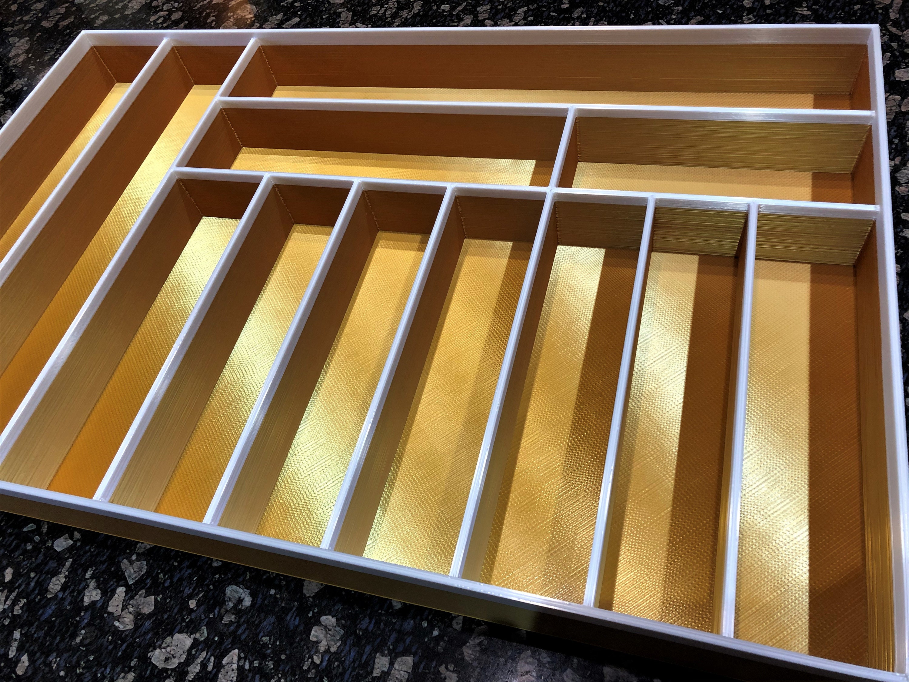 Custom Silverware Drawer Organizer, 12 Compartment Organizer for