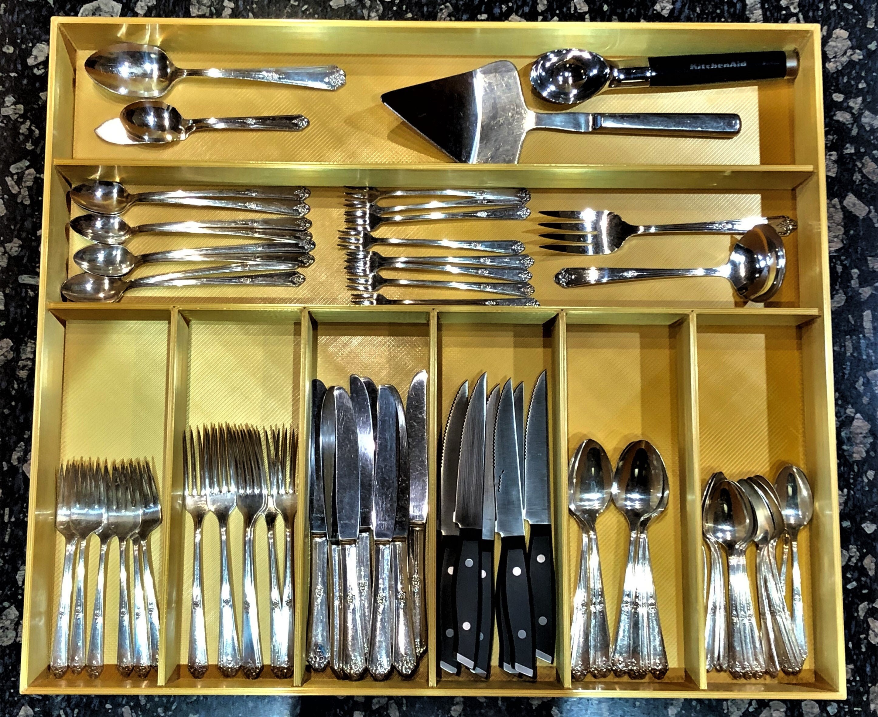 Custom Silverware Drawer Organizer 100 Custom we build your Etsy