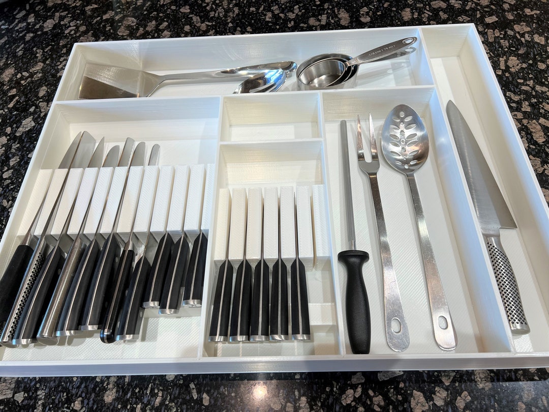 Custom Knife Block Drawer Organizer Chef's Knife Block Etsy