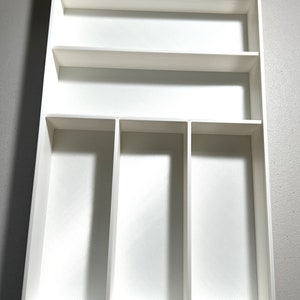 Custom Utensil Drawer Organizer, Pearl White, 100% Custom we build your organizer to your specifications