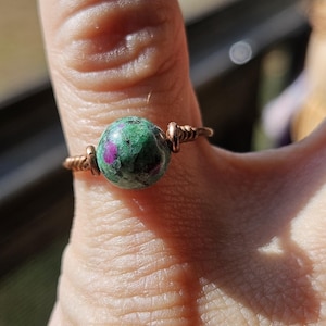 UV reactive fidget rings, ruby in Zoisite fidget ring,  anxiety ring, anxiety fidget ring