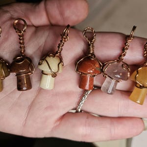 Mushroom pendants, wire wrapped Mushroom pendant, wire weaved Mushroom pendi, wire wrapped mushi, wire wrapped crystal Mushroom, custom