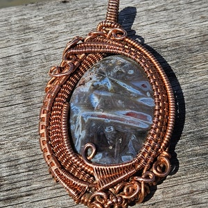 Stick Agate Pendant, wire wrapped stick Agate pendant, wire weaved Stick Agate necklace, stick Agate jewelry, heady stick Agate pendant