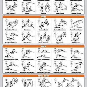 Battle Rope Exercises Chart.pdf Battle Rope Workout Poster - Laminated - Illustrated Exercise Chart ...