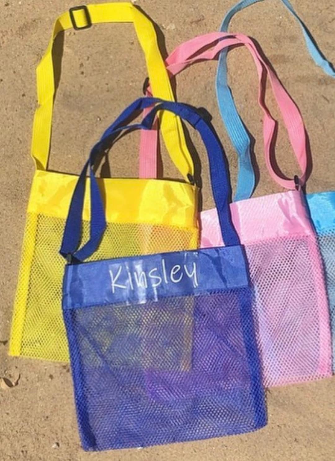 Kids Personalized Beach Totes / Seashell/ Vacation Accessories / Beach
