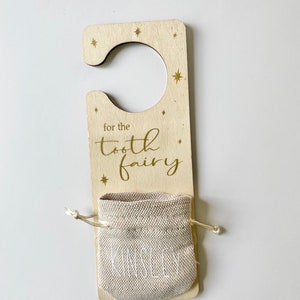 Kids Personalized Tooth Fairy Door Hanger /  Tooth Fairy Pillow / Tooth Fairy Bag / Gifts for Kids / First lost tooth / Door Hanger/ Toddler