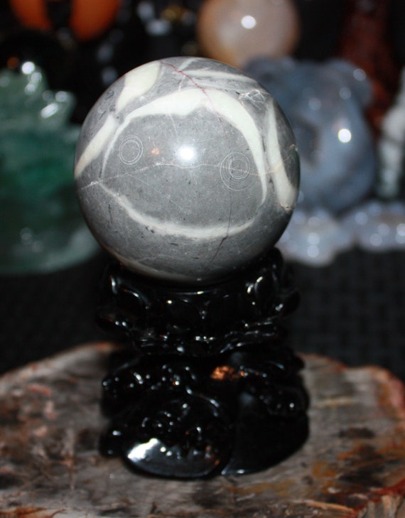 Clam Shell Jasper Sphere Thousand Eye Jasper Sphere 62mm Etsy