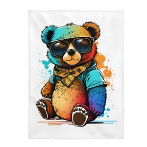 A Cool Bear Velveteen Plush Blanket