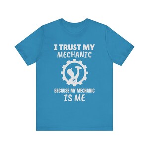 DIY Mechanic BMW T-Shirt: "I Trust My Mechanic" image 2