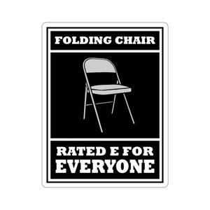 Folding Chair Rate E Kiss-Cut Stickers