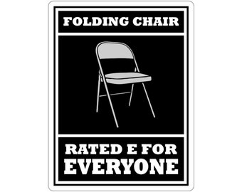 Folding Chair Rate E Kiss-Cut Stickers