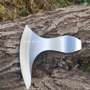 Hand Forged High Carbon Steel Tomahawk Axe Head, Historical Rangnar Lothbrok Viking Axe Head