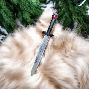Handcrafted Finn&#39;s Scarlet Replica Metal Sword, Scarlet Sword Based on Adventure Time Cartoon, Stainless Steel Forged Metal Fantasy Sword