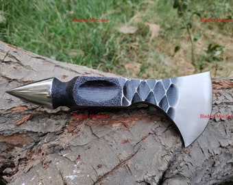 Viking Tomahawk Axe Head, Hand Forged High Carbon Steel Spike Axe Head, Medieval Finish Axe HEad, Gift Axe Head
