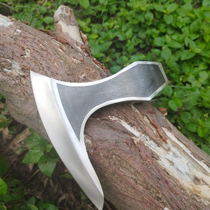 Hand Forged Carbon Steel Viking Axe Head - Battle Hatchet