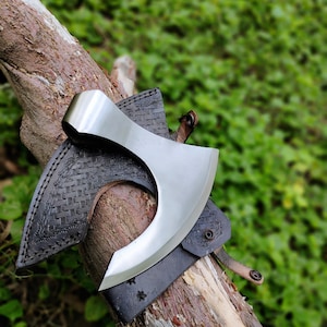 8” Viking Bearded Tomahawk Axe Head, Hand Forged High Carbon Steel Axe Head, Battle Axe HEad, Gift Axe Head For Men