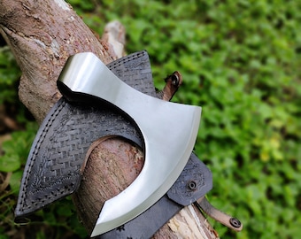8” Viking Bearded Tomahawk Axe Head, Hand Forged High Carbon Steel Axe Head, Battle Axe HEad, Gift Axe Head For Men