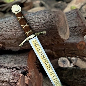 Espada Excalibur de Merlín, espada templaria de caballero, espada vikinga medieval, espada coleccionable, espada de regalo para hijo, padre, novio