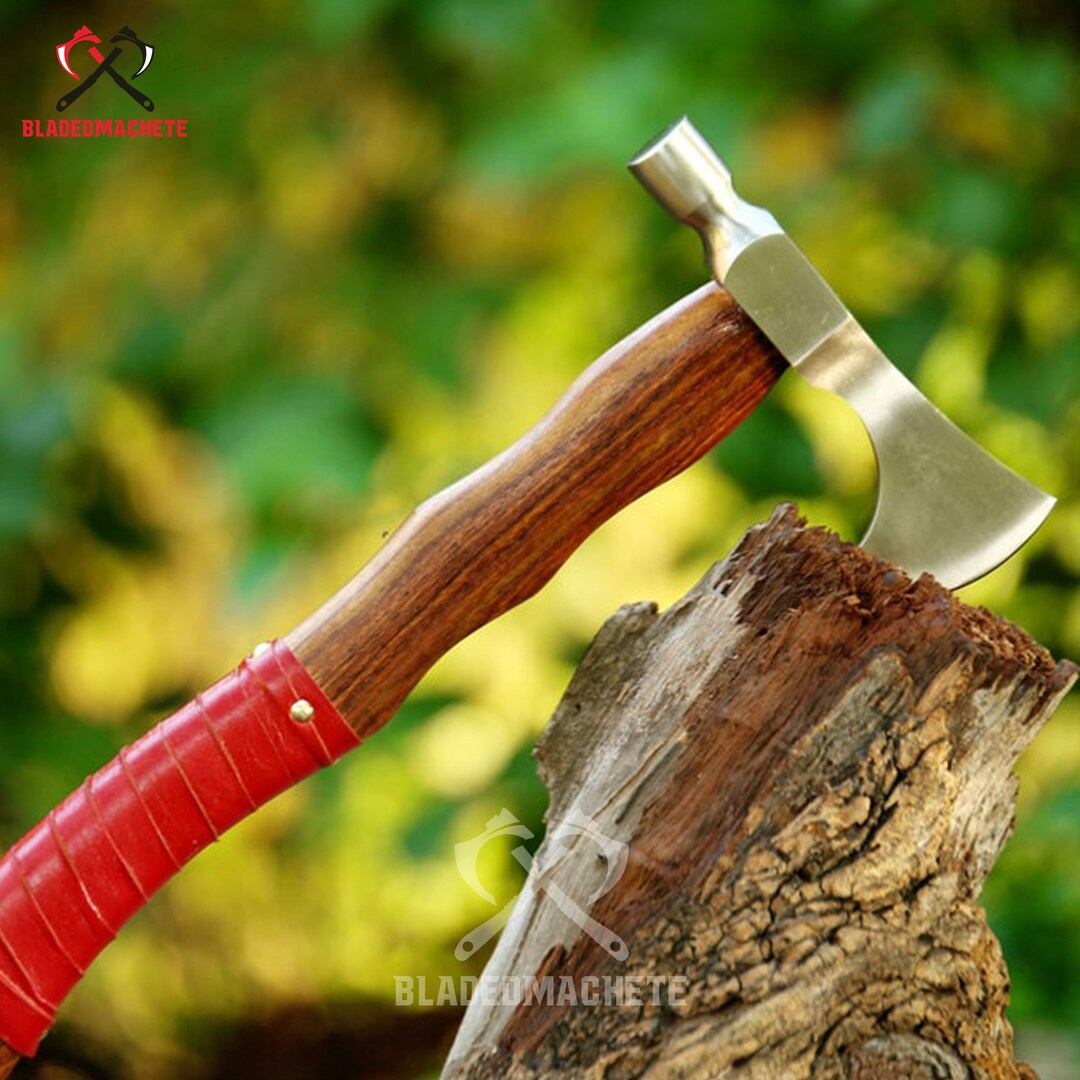 Viking Axe Carbon Steel Battle Axe Throwing Axe Wood, Custom Axe