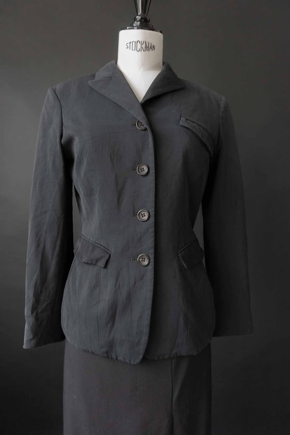 Jil Sander, Jil Sander Vintage Blazer Schwarz 80er 90er XS–S Minimalistisch